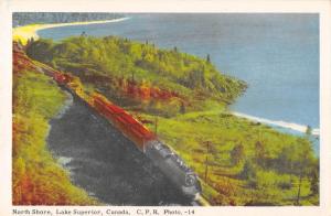 BR103082 north shore lake superior canada train railway