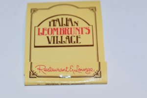 Leom Bruni's Italian Village Rockford Illinois Matchbook