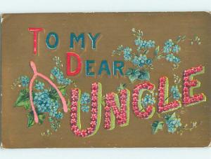 Pre-Linen language of flowers DEAR UNCLE - SPELLED IN FLOWERS HJ3728