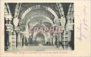 Old Postcard Lyon Crypt of the Basilica of Our Lady of Fourviere