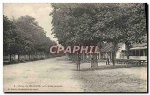 Old Postcard Chalons Camp De L & # 39Allee Central Army