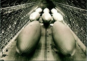 WWII Blimps in HANGAR B Tillamook Oregon Air Museum Continental Size Postcard