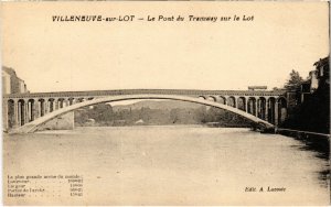 CPA VILLENEUVE-sur-LOT Le Pont du Tramway Lot et Garonne (100714)