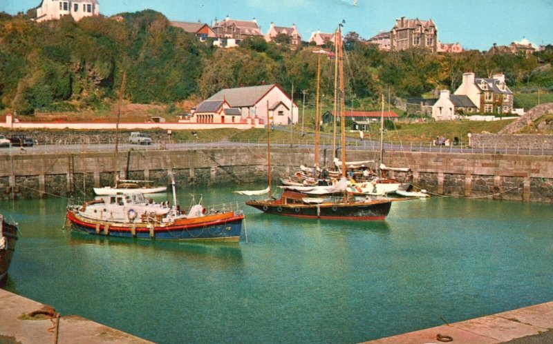 Vintage Postcard 1967 View of Inner Harbour Portpatrick Ayrshire Scotland