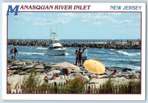 c1960 Manasquan New Jersey NJ Postcard Greetings From Jersey Shore River Inlet