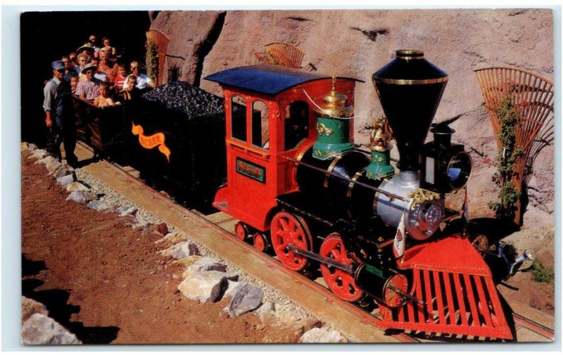 SANTA CRUZ BOARDWALK, CA California ~ CAVE TRAIN Ride Lost World c1950s Postcard