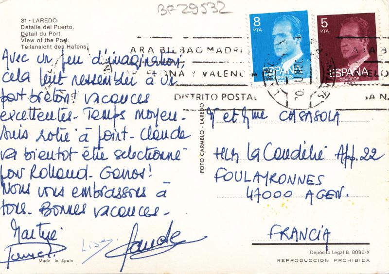 BF29532 laredo detaile del puerto spain front/back image