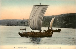 Japan Japanese Junk Boat Baptist Foreign Mission Soc c1900-20s Vintage Postcard