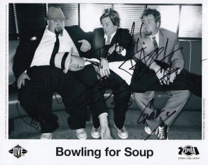 Bowling For Soup USA Indie Group FULL Hand Signed Photo