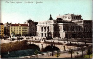 Vtg Stockholm Sweden The Opera House 1910s Old View Postcard