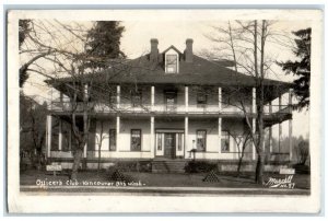 c1918 Officer's Club View Marcell Vancouver Barracks WA RPPC Photo Postcard