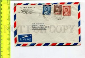 425126 THAILAND to GERMANY US Zone mixed franking air mail real posted COVER