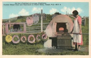 Vintage Postcard 1920s Un Four d'Habitant Outdoor Bread Oven at Grand Valley