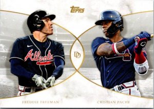 2001 Topps Baseball Card Dynamic Duals Freddie Freeman & Cristian Pache sk12251