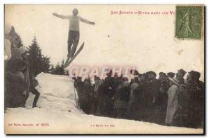 Postcard Old Sport d & # 39hiver Vosges Ski Ski Jumping