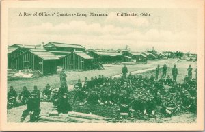 Postcard OH Chillicothe A Row of Officers' Quarters Camp Sherman ~1918 M46