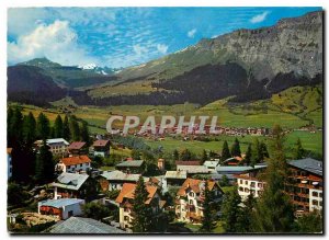Modern Postcard Waldhaus Flims Dorf und gegen die Tschingelhörner