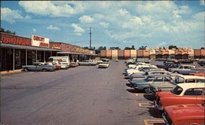 Plattsburgh New York NY Plaza Classic 1960s Cars Vintage Postcard