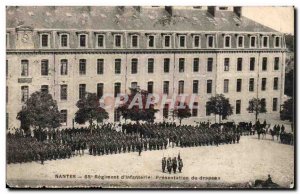 Nantes - 65 Regiment d & # 39Infanterie - Presentation of the flag Old Postcard