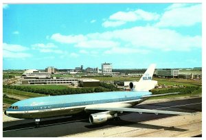 Panoramic View Amsterdam Schipol Airport KLM Royal Dutch Airlines Postcard