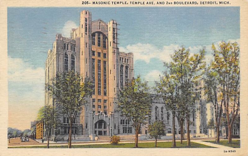 Masonic Temple Temple Avenue And 2nd Boulevard - Detroit, Michigan MI