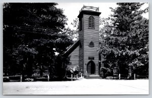 Real Photo Postcard~Exterior Little Brown Church In The Vale Nashua Iowa~RPPC