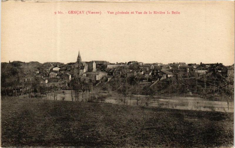 CPA GENCAY Vue générale et Vue de la Riviere la Belle (613149)