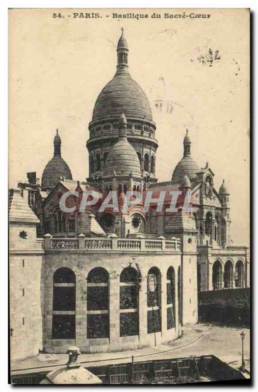 Postcard Old Paris Basilique du Sacre Coeur