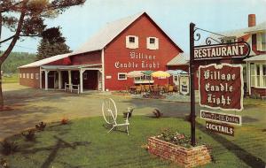 SKOWHEGAN, ME Maine  VILLAGE CANDLE LIGHT Restaurant  ROADSIDE  c1960's Postcard