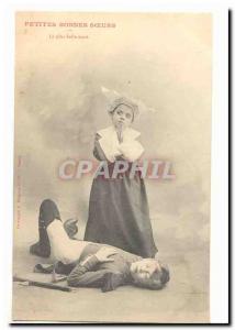  Small good sisters Vintage Postcard most beautiful death (children)