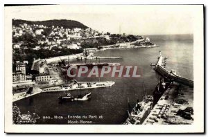 Nice Modern Postcard Port of Entry and Mont Boron