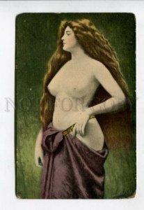 427185 Angelo ASTI Nude Woman Long Hair Vintage RUSSIA #7788