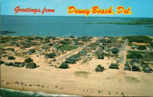 Delaware Dewey Beach Greetings Showing Ocean and Bay