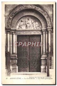 Old Postcard Angouleme The Cathedral's main door