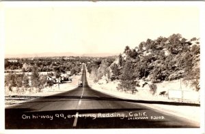 RPPC, Redding CA California  HI-WAY HIGHWAY 99  ca1950's Eastman B2022 Postcard