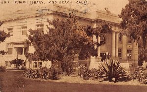 Public Library Long Beach CA USA Postcard