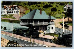 Manitou Colorado CO Postcard Pike's Peak Ry Depot Station c1910 Vintage Antique