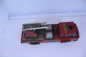 Fire Truck Vintage Metal Selling for Parts or Repair Non Working 13 1/2 Long