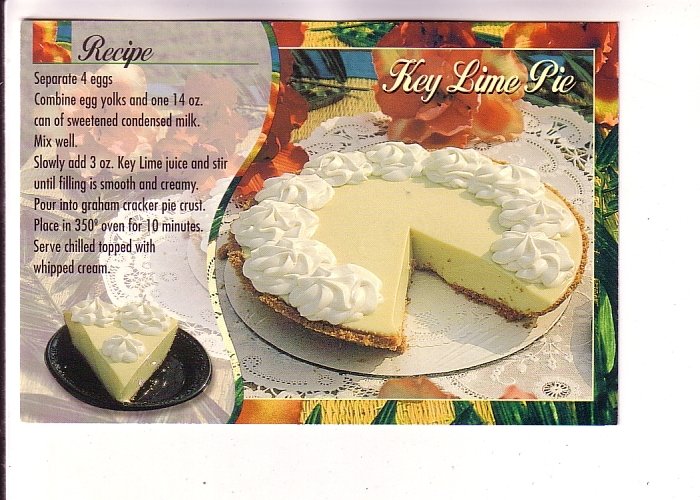 Key Lime Pie Recipe, Gulf Coast Florida,