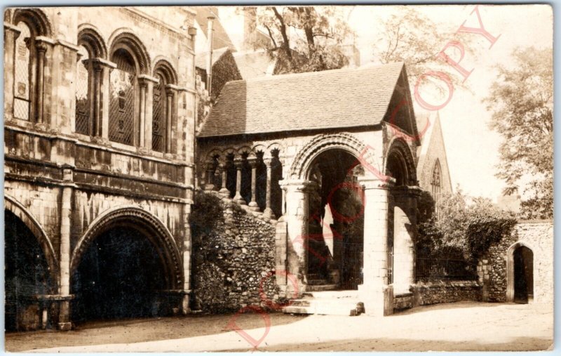 c1920s Canterbury, Kent, England RPPC Norman Staircase Real Photo Cathedral A138