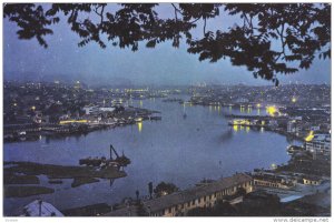 Golden Horn at Night, Istanbul, Turkey, 50´s-70´s