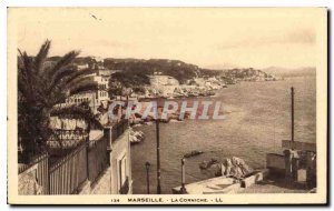 Postcard Old Marseille Corniche