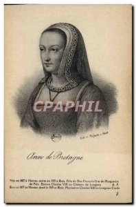 Old Postcard Anne of Brittany