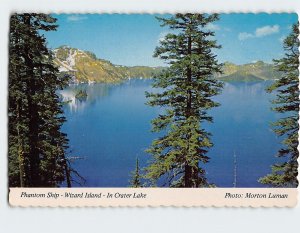 Postcard Phantom Ship, Wizard Island, In Crater Lake, Oregon