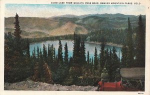 Postcard Echo Lake from Goliath Peak Road Denver Mountain Parks CO