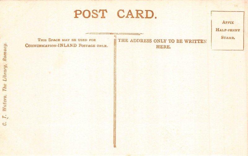 A030 England Romsey Abbey vintage postcard