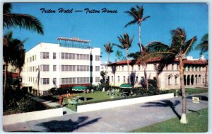 MIAMI BEACH, Florida FL   TRITON HOTEL ~ TRITON HOUSE  c1950s Roadside Postcard