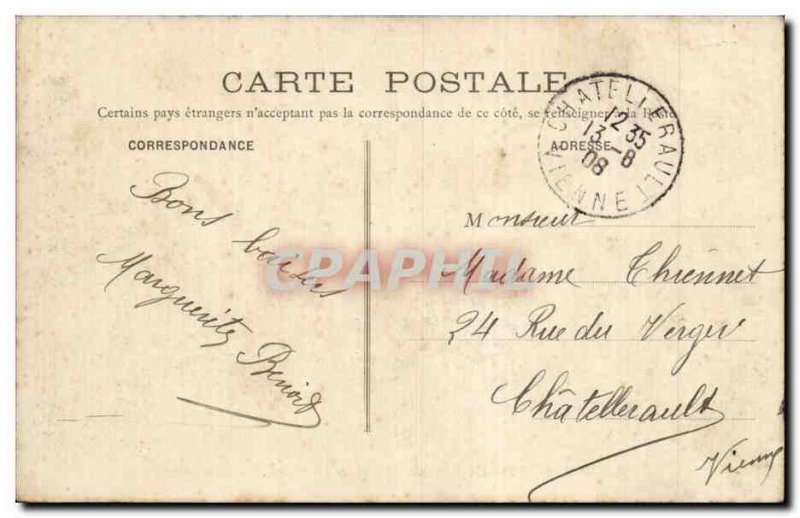 Old Postcard Notre Dame de Liesse Interior of church view all