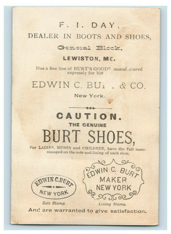 Lot of 4 Edwin C Burt & Co Fine Shoes, Little Boy & Girl Outside Playing W1