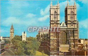 'Modern Postcard Westminster Abbey West Towers of Abbey with St Margaret''s C...